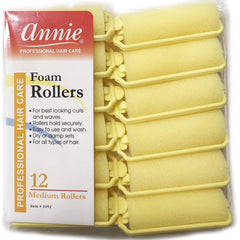 Annie juego de 12 rodillos de espuma amarillos para uso diario en casa.