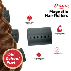Annie rodillos magneticos 2 pulgadas gris ideal para viaje