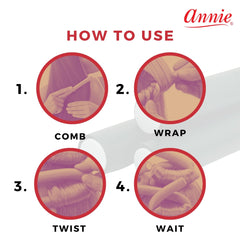 Annie Soft Twist Rodillos aptos para todos los tipos de cabello, verde oscuro.