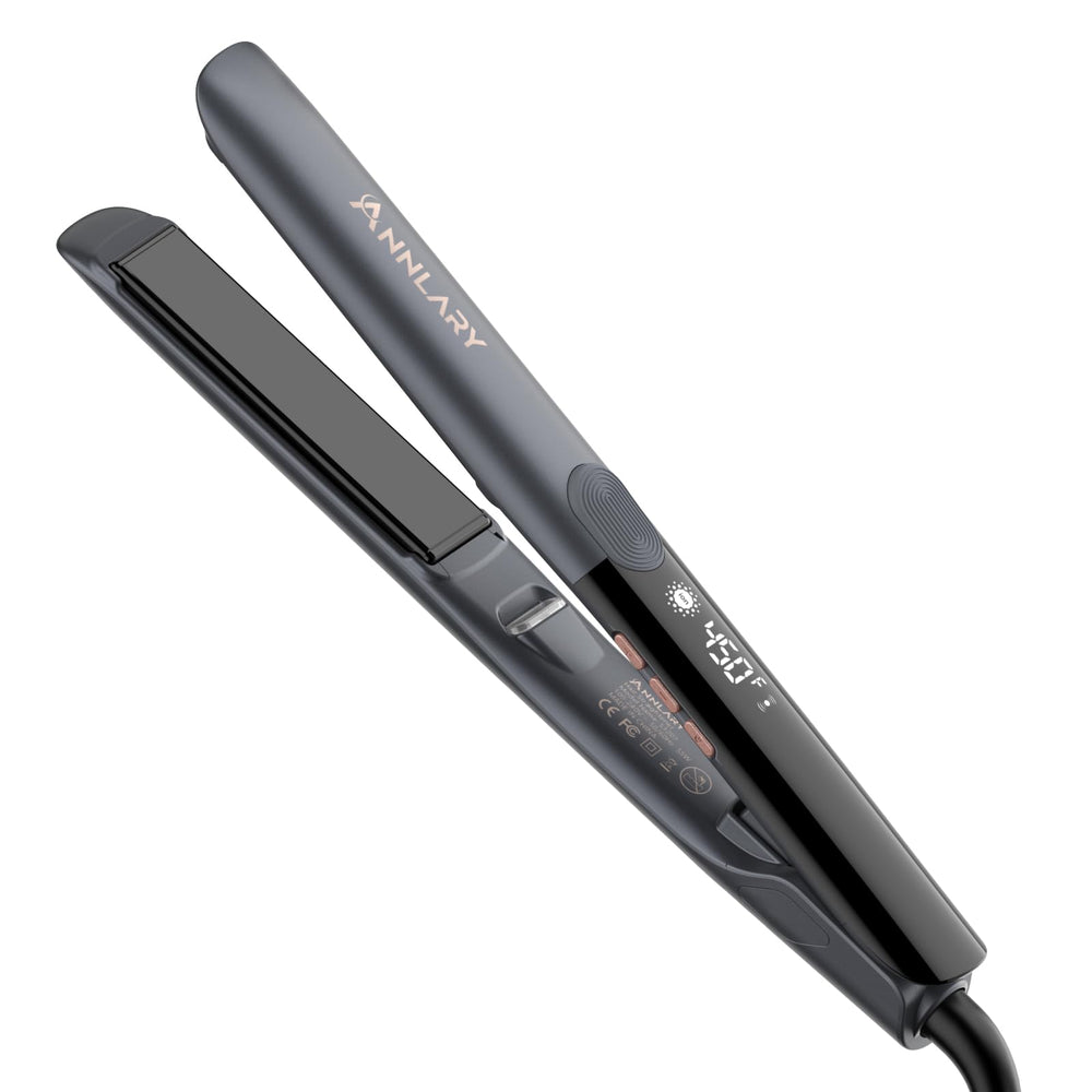Plancha ANNLARY 1 pulgada con titanio cerámico para alisar y dar brillo