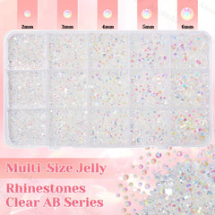 Rhinestones AB 2-6 mm en mezcla, ideal para detalles finos y efectos brillantes