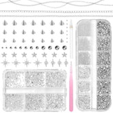 Anower perlas plata para uñas, brillo suave para manicuras elegantes