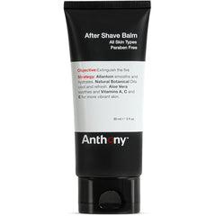 Anthony After Shave Balm aplicado en la cara para hidratar y refrescar la piel