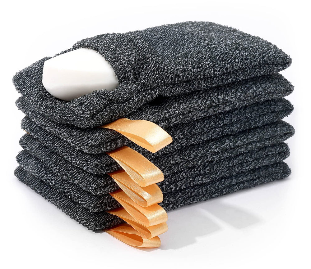 Antimbee bolsa exfoliante para jabón, juego de seis, facilita espuma abundante en la ducha.