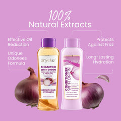 ANYELUZ Ingredientes de Cebolla, extracto cebolla real visible para nutrición capilar.