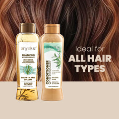 ANYELUZ hydratation légère à l’acide hyaluronique: cheveux souples et hydratés.
