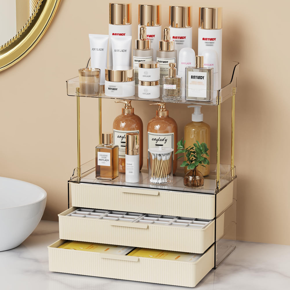 Anylady organizador baño multicapa apilable para maximizar espacio.