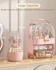 Anylady Organizador cosméticos transparente con tapa, facilita ver y acceder a productos.