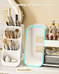 Anylady organizador maquillaje con cajones deslizantes, diseño versátil para tocador y encimera.
