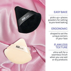 AOA STUDIO Velvet Puffs: esponjas para base ligera con acabado suave.