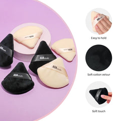 AOA STUDIO Velvet Puffs: diseño ergonómico para agarre cómodo durante retoques.