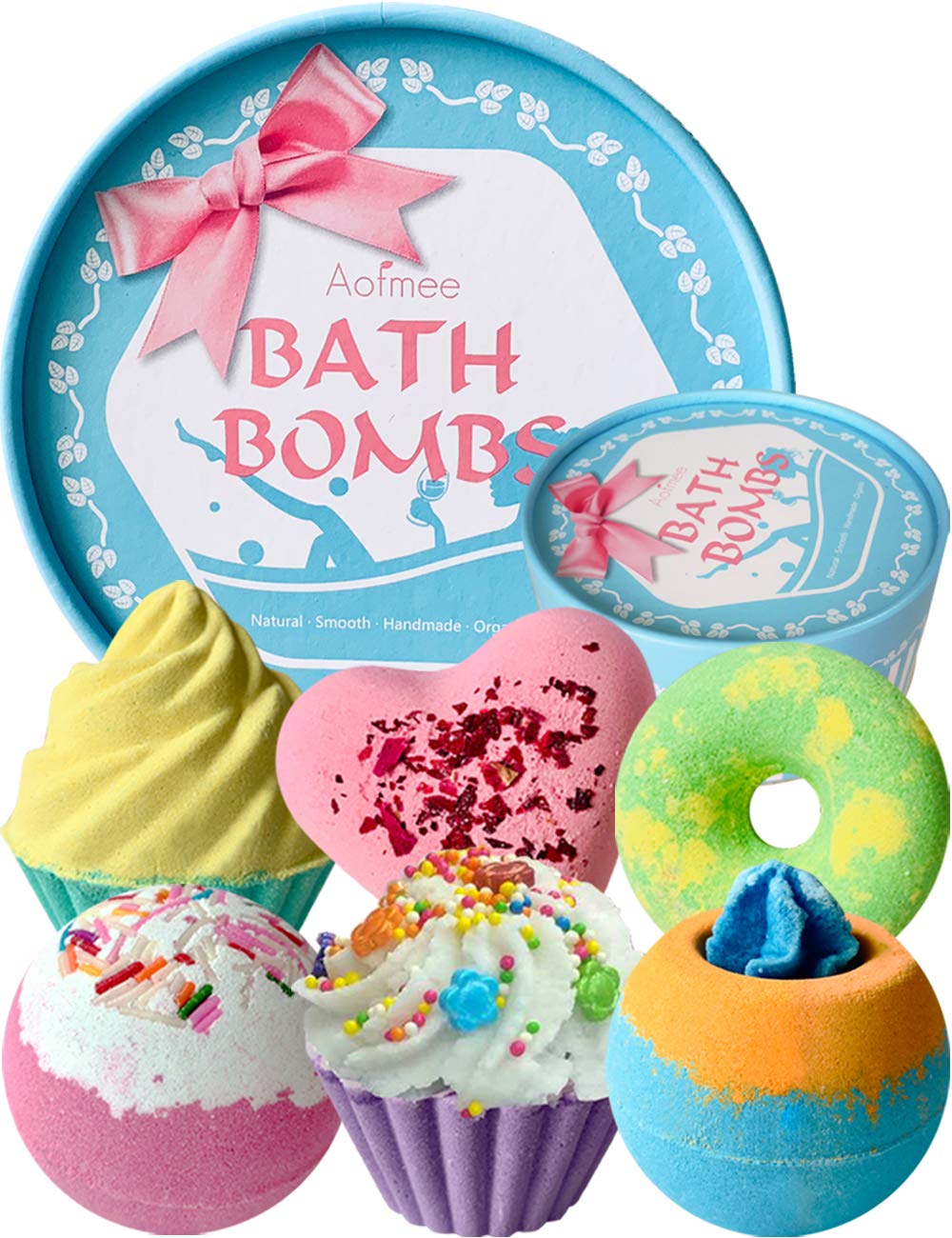 Aofmee bombas de baño, juego de 6, para relajación con aroma duradero.