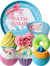 Aofmee bombas de baño, juego de 6, para relajación con aroma duradero.