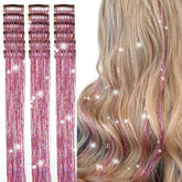 Aokomisu purpurina para cabello rosa, brillo para fiestas y peinados