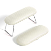 AORAEM reposabrazos para uñas, plegable, acabado crema blanco, facilita el trabajo de manicura en casa