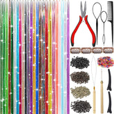 Aouuhe hilos destellos para cabello 24 colores, añade brillo temporal.