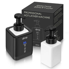AOWOSA máquina espuma caliente, vista frontal, para un afeitado cómodo y lujoso.