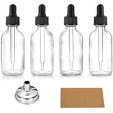 Botella gotero AOZITA de vidrio claro 60 ml, ideal para aceites esenciales y uso diario.