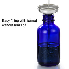 AOZITA frascos de vidrio azul 60 ml con tapa para cosméticos y aceites.