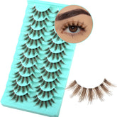 Pestañas APCYUST marrón visón sintético de 11 mm para un look natural.