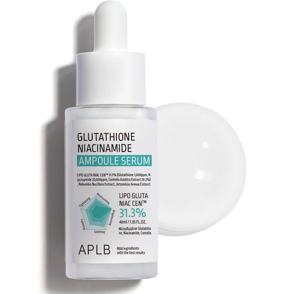 APLB Lipo Gluta Niac Cen serum, botella frontal, hidratación duradera.