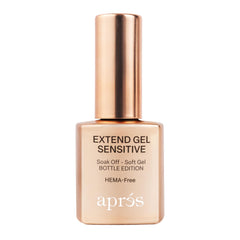Aprés Extend Gel Sensible, botella de 15 ml, fórmula adecuada para uñas sensibles.