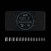 APRÉS Gel-X puntas coffin naturales para un acabado suave y durable.