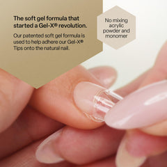 APRÉS Extensiones Gel-X adheridas con seguridad y flexibilidad.