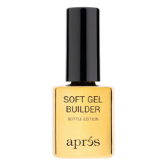 APRÉS Soft Gel Builder, botella vista frontal, acabado suave para uñas lisas