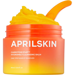 APRILSKIN Carrotene IPMP Hydromelt: bálsamo limpiador, textura sorbet, piel limpia y suave.