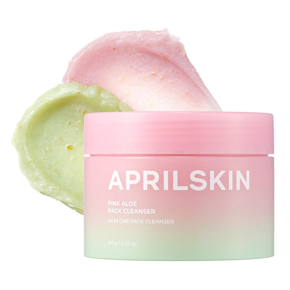 APRILSKIN Pink Aloe Facial Polish Cleanser texture close-up for gentle exfoliation on all skin types