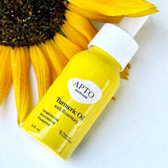 APTO aceite facial iluminador, textura ligera para uso diario.