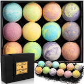 Ensemble Aqua Elegante bombes bain 12 pièces : parfum durable pour bain relaxant