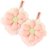Esponja AquaVibes lufa flor, diseño exfoliante suave para la ducha.