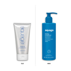 AQUAGE Healing Conditioner con textura-cremosa: facilita el peinado y desenredo sin esfuerzo.