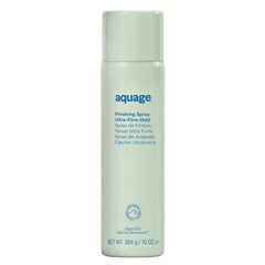 AQUAGE Finishing Spray offre une brume ultra-fine pour une tenue élégante et brillance durable.