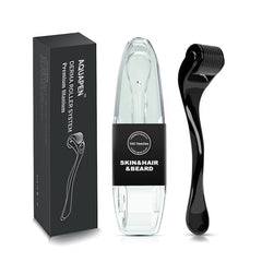 AQUAPEN Derma Roller 540 titanio en mano para uso facial suave y cómodo.