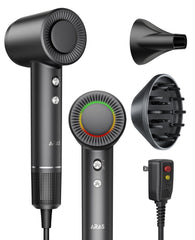 ARAS secador de pelo con motor brushless para secado rápido y eficiente.