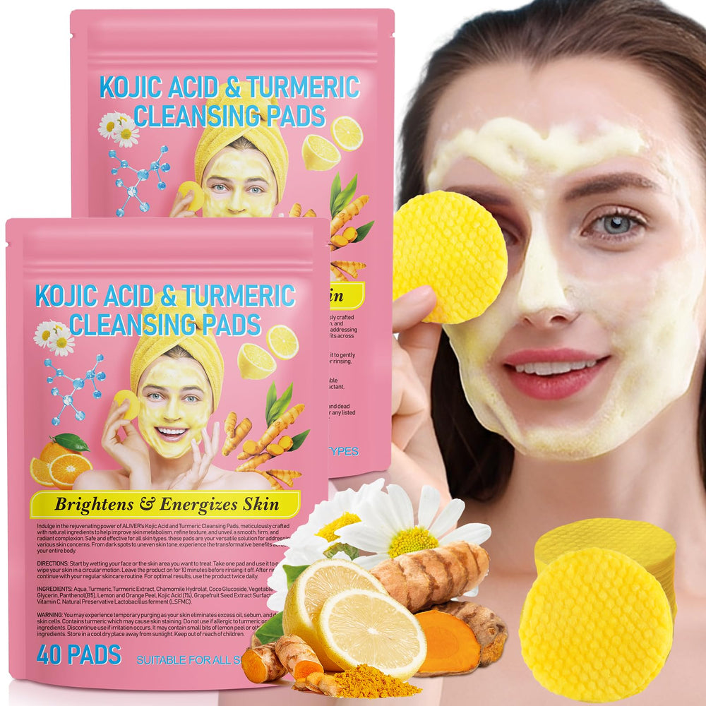 ARBCRN disco limpiador curcuma, limpieza suave para piel sensible.