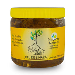 Arbol Verde gel de linaza en botella, nutrición suave para el cabello