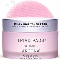 ARCONA Cranberry Triad - Almohadillas tonico-lechoso para rostro iluminado