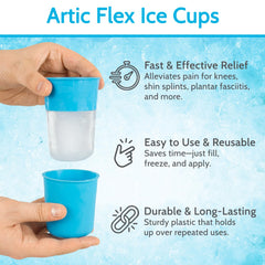 Arctic Flex rodillo de hielo para cara, agarre seguro durante el masaje.