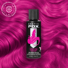 ARCTIC FOX Virgin Pink aplicación: tono magenta suave y uniforme.