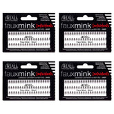 Ardell Faux Mink Individuales corto negro 8 mm ofrecen un look natural y volumen sutil.