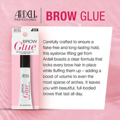 Ardell gel transparente para cejas con aplicador doble para aplicación precisa.