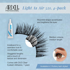 Ardell Light As Air 521 lashes rounded shape brightens the eye