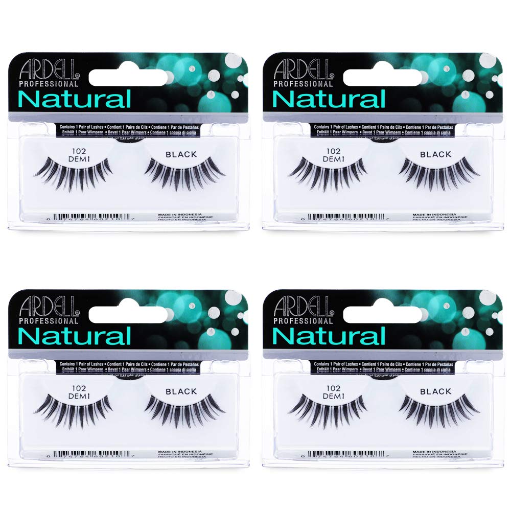 Ardell 102 Demi Black empaque: pestañas naturales listas para uso diario