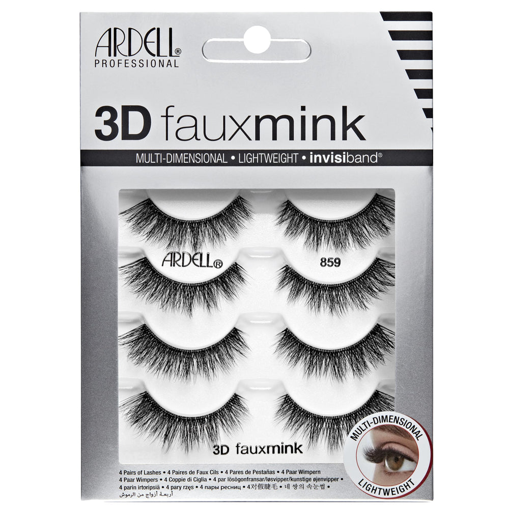 Pestañas Ardell 3D imitacion visón, volumen para look llamativo.