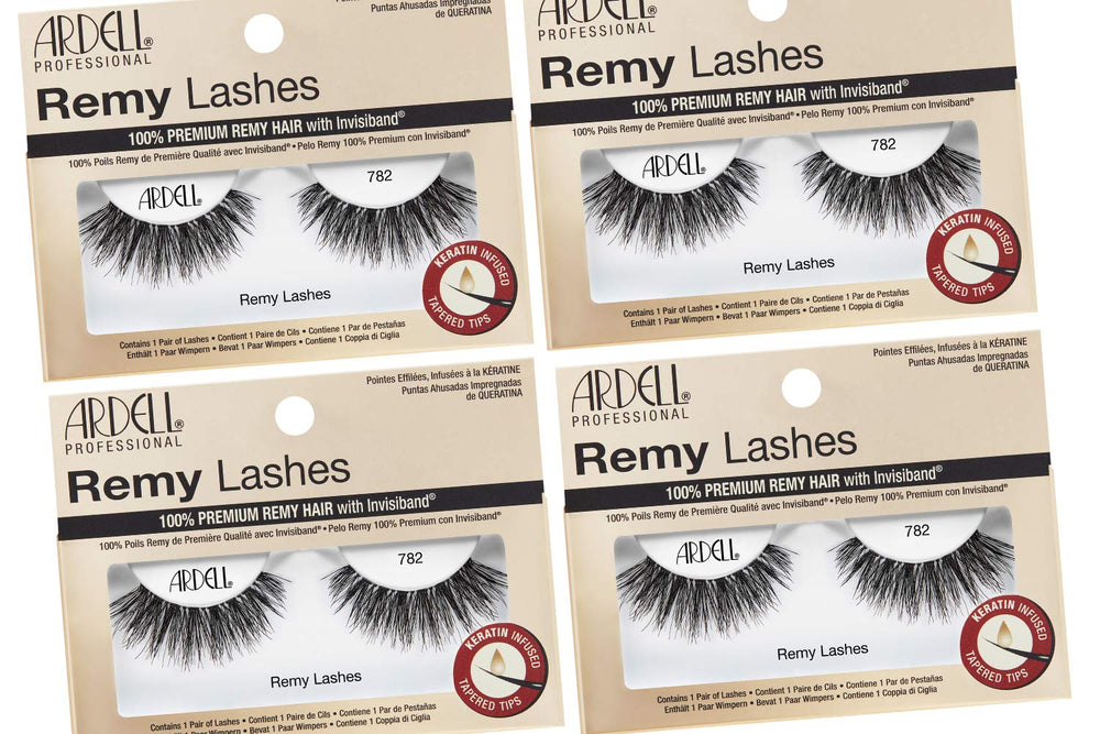 Pestañas Ardell Remy Lashes 782, banda sin nudos para acabado natural y cómodo.