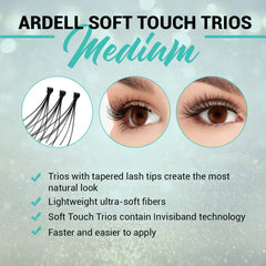 Ardell Soft Touch Trios, invisiband sin nudos para un ajuste cómodo.